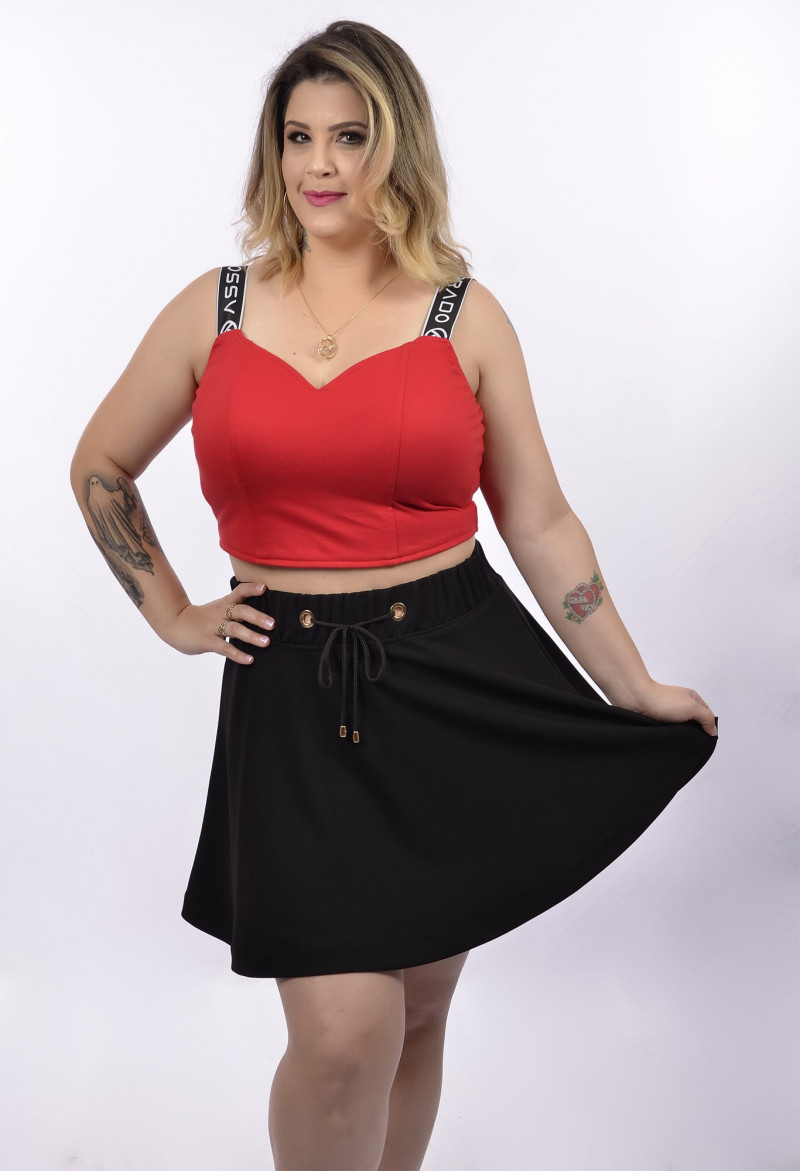 Saia de best sale musseline curta