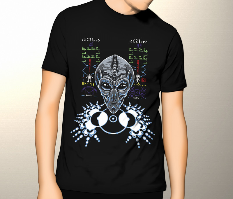 Camiseta Mensagem de Arecibo (Brilha no Escuro!)