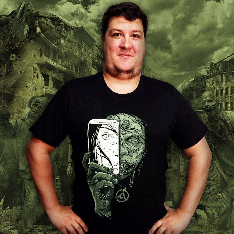 Camiseta Zumbi Face Oculta (Brilha no Escuro!)