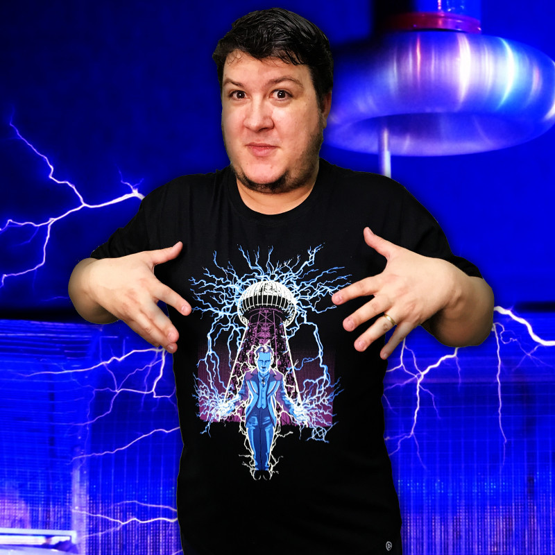 Camiseta Tesla (Brilha no Escuro!)