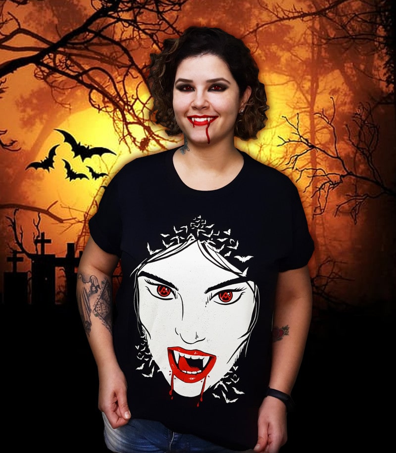 Camiseta Vampira (Brilha no Escuro!)