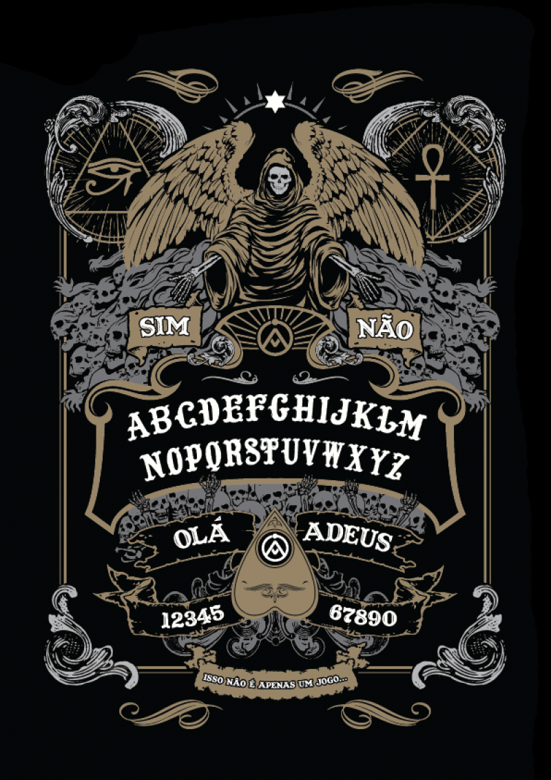 Camiseta Tabua Ouija (Brilha no Escuro!)