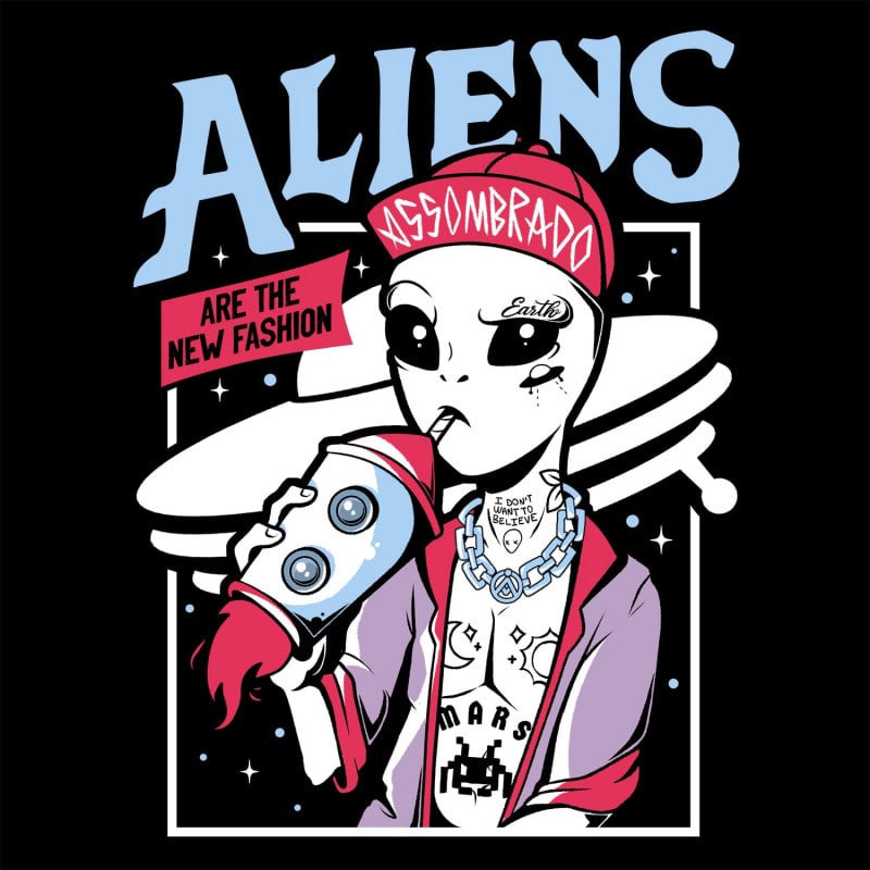 Camiseta Aliens are the New Fashion (Brilha no Escuro!)