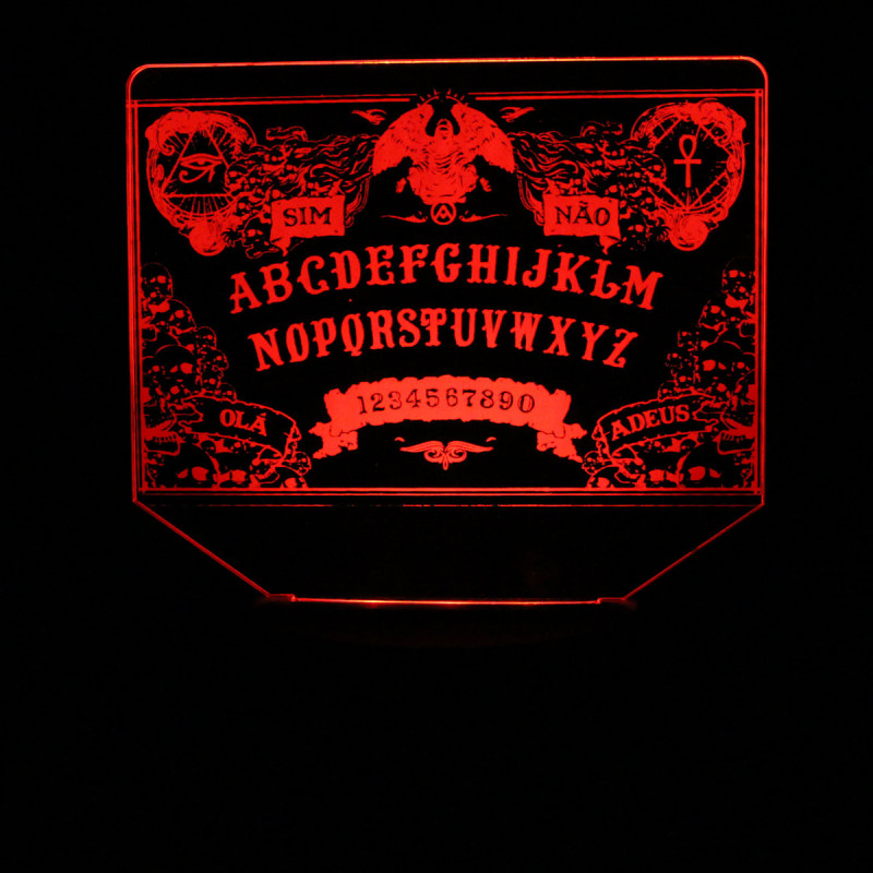 Luminária em Acrílico Sem Fio: Ouija