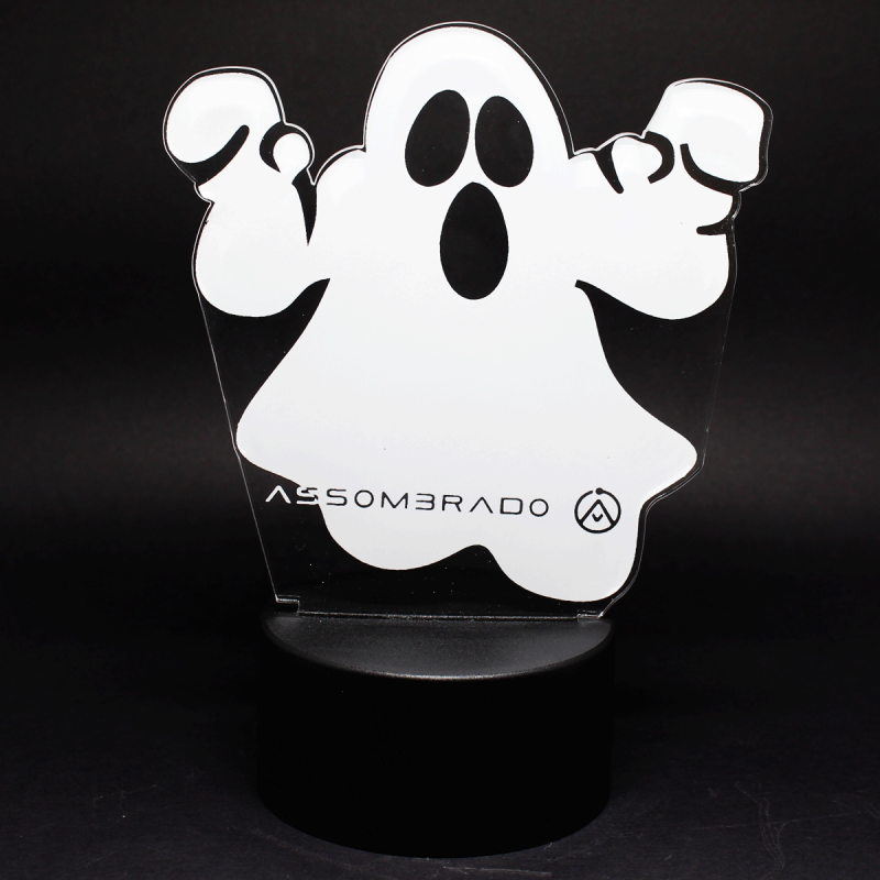 Luminária em Acrílico Sem Fio: Fantasma
