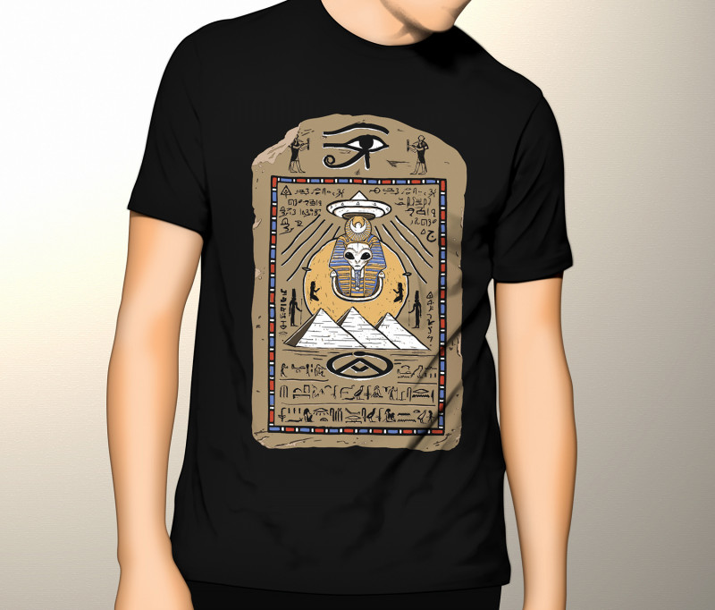 Camiseta Egito Ufológico (Brilha no Escuro!)