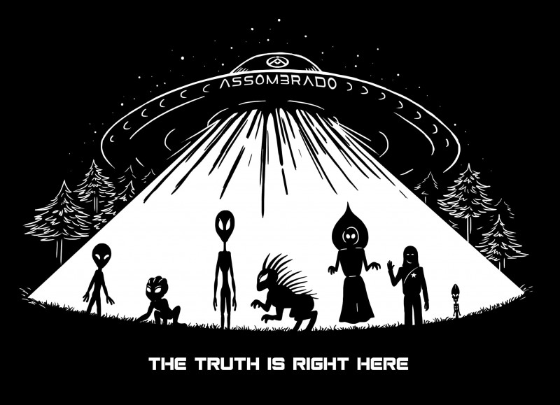 Camiseta Silhuetas Extraterrestres (Brilha no Escuro!)