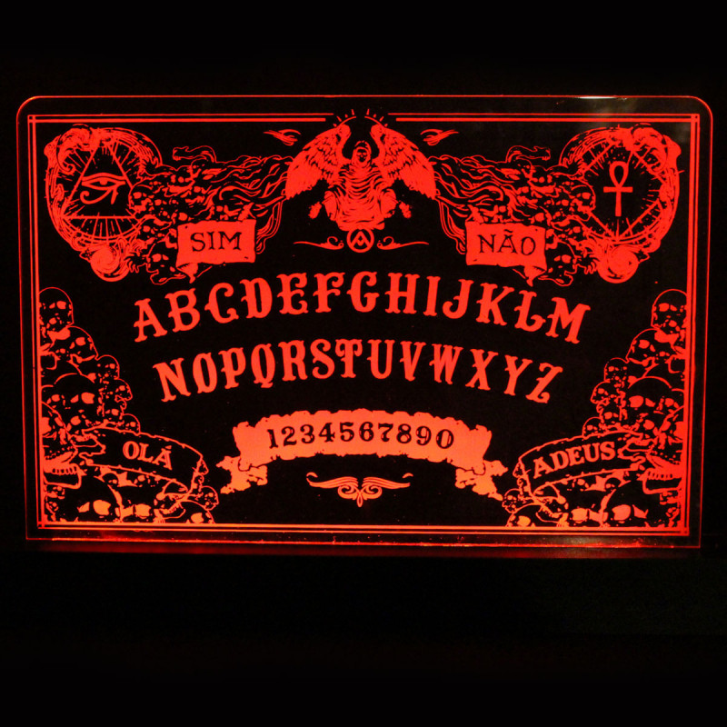 Luminária em Acrílico Com Fio: Tábua Ouija