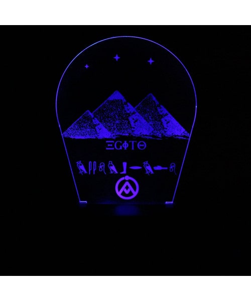 Luminária em Acrílico Sem Fio: Piramides do Egito