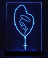 Luminária em Acrílico Com Fio: Terço Nossa Senhora